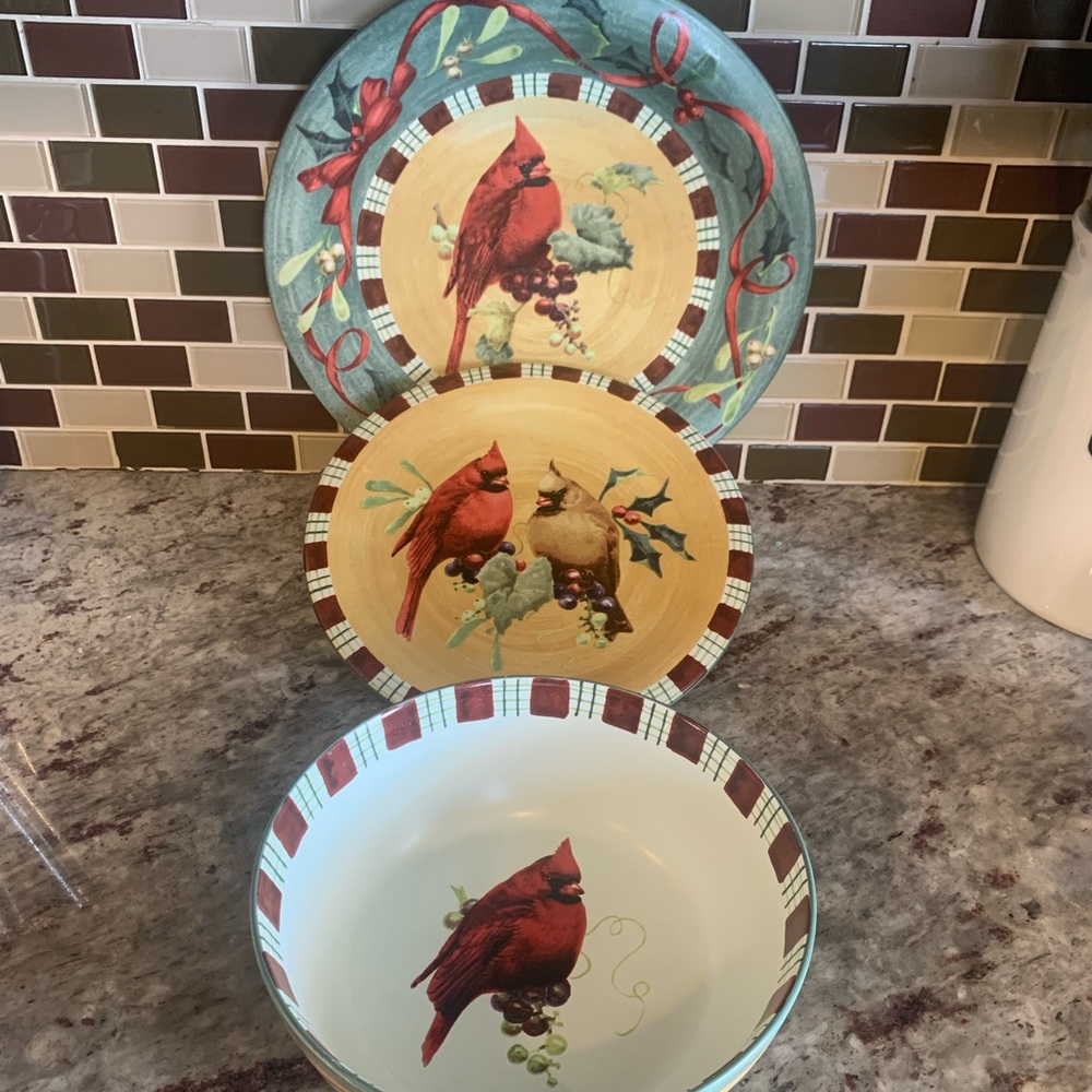 Lenox winter greetings cardinal place setting
